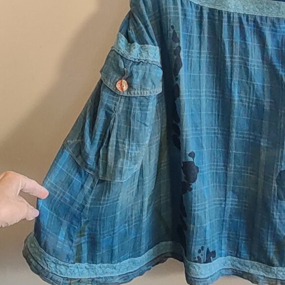 Da-Nang Surplus IndoChine Originale Cargo Wrap Dress Lace Dainty Feminine Medium - Picture 3 of 10